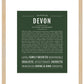 Devon (female) | Name Art Print