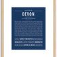 Devon (female) | Name Art Print