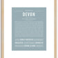 Devon (female) | Name Art Print