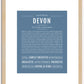 Devon (female) | Name Art Print