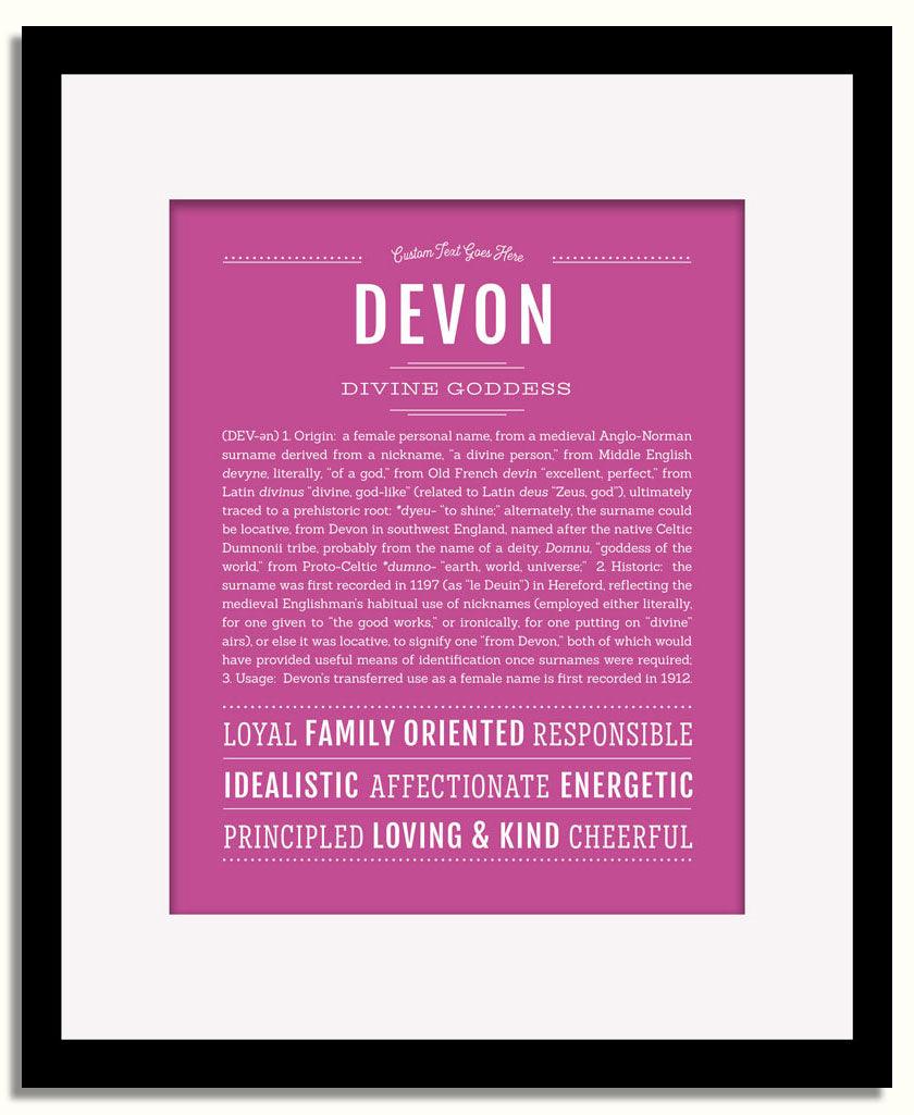 Frame Options | Dark Pink | Black Frame, Matted