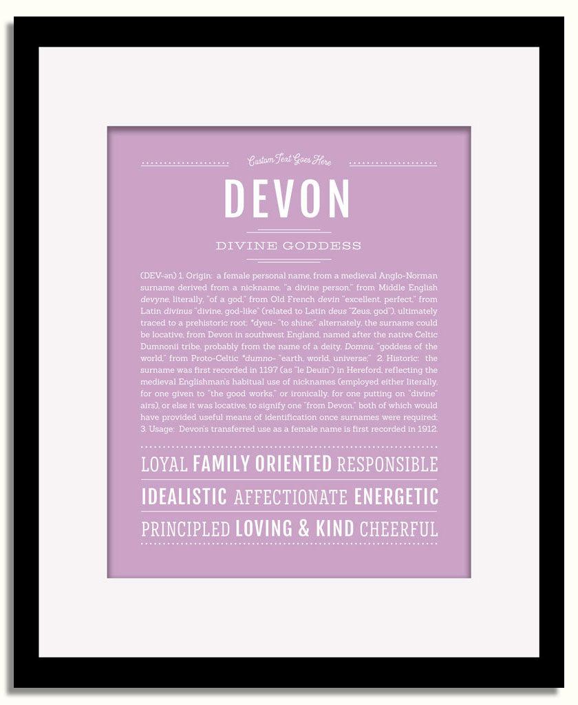 Frame Options | Lilac | Black Frame, Matted