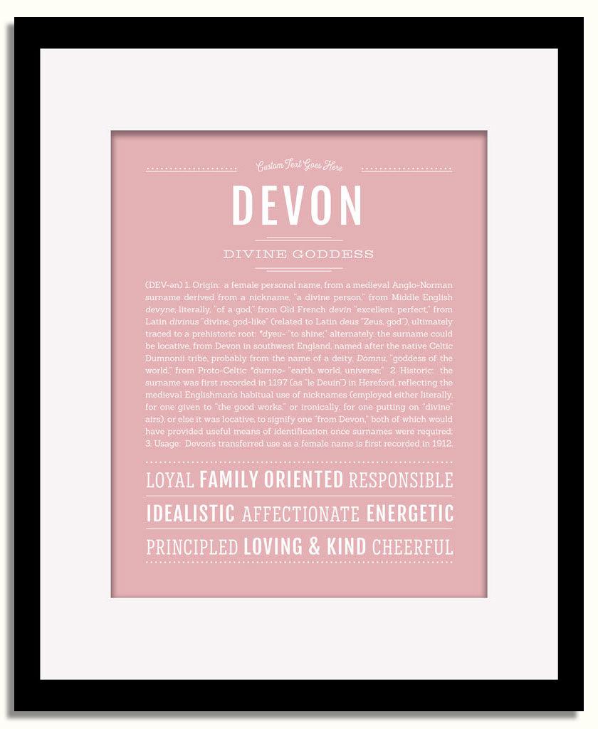 Frame Options | Dusty Rose | Black Frame, Matted