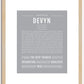 Devyn (female) | Name Art Print