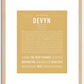 Devyn (female) | Name Art Print