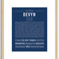 Devyn (female) | Name Art Print