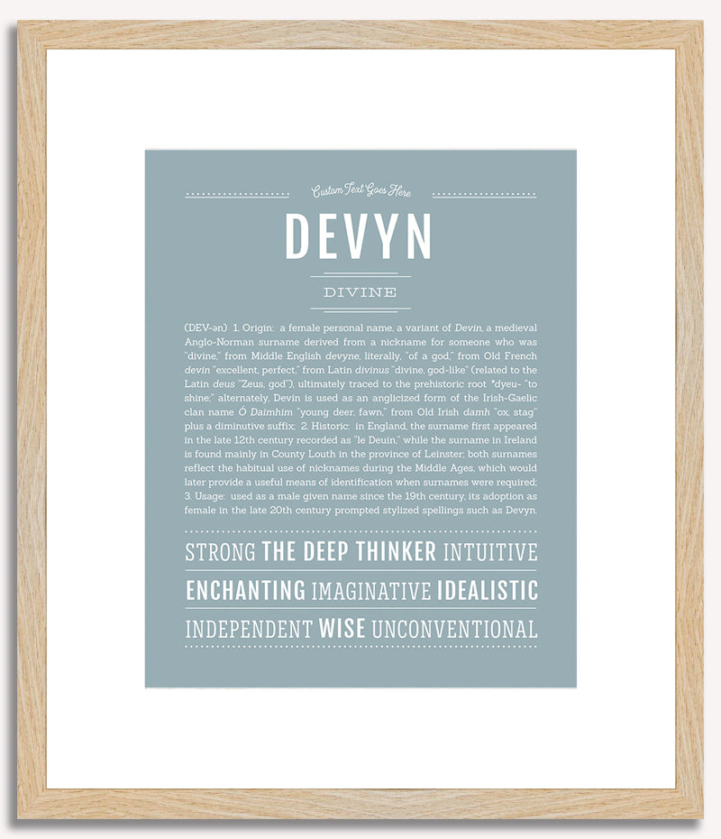 Devyn (female) | Name Art Print