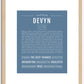 Devyn (female) | Name Art Print