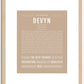 Devyn (female) | Name Art Print