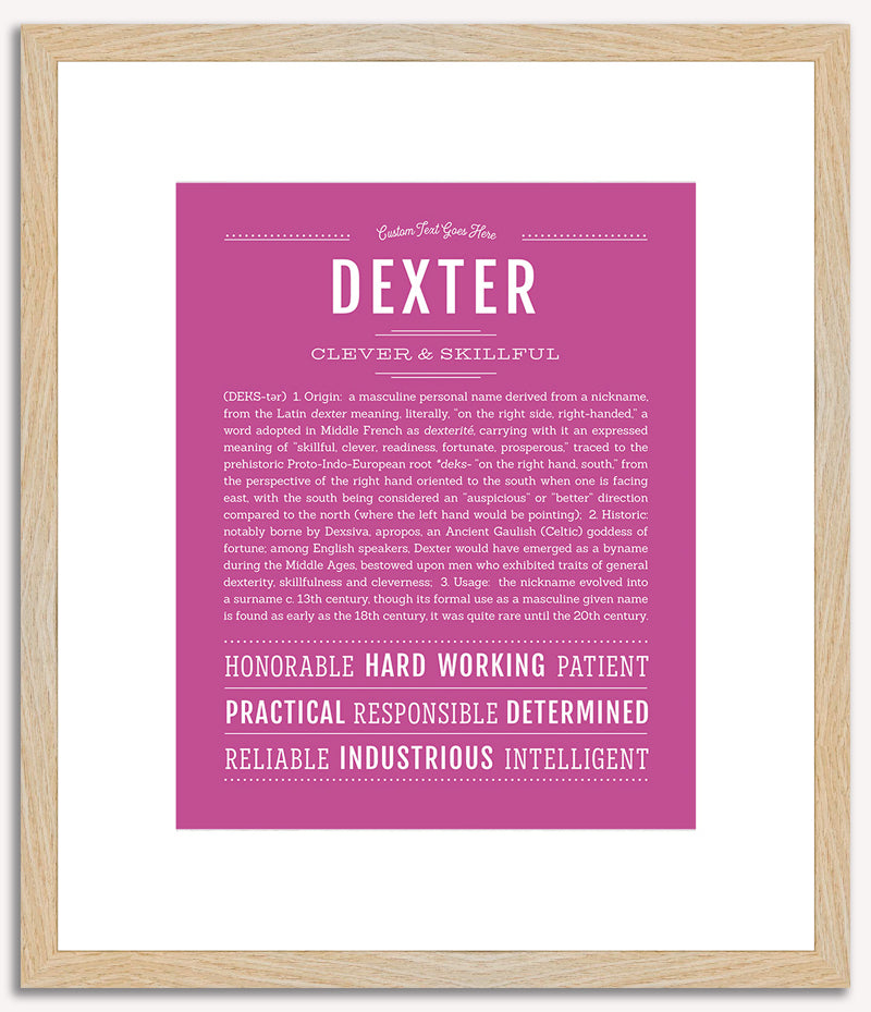 Dexter | Name Art Print