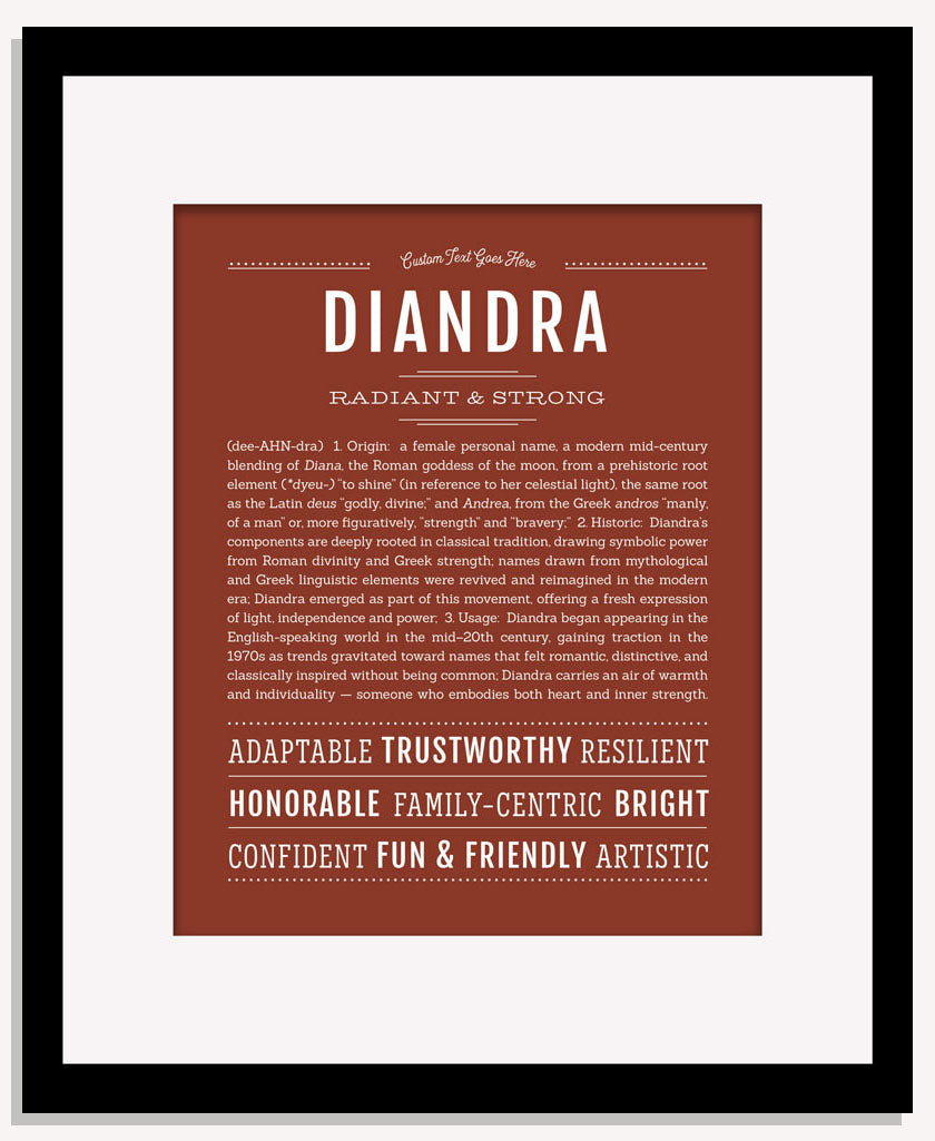 Diandra | Name Art Print