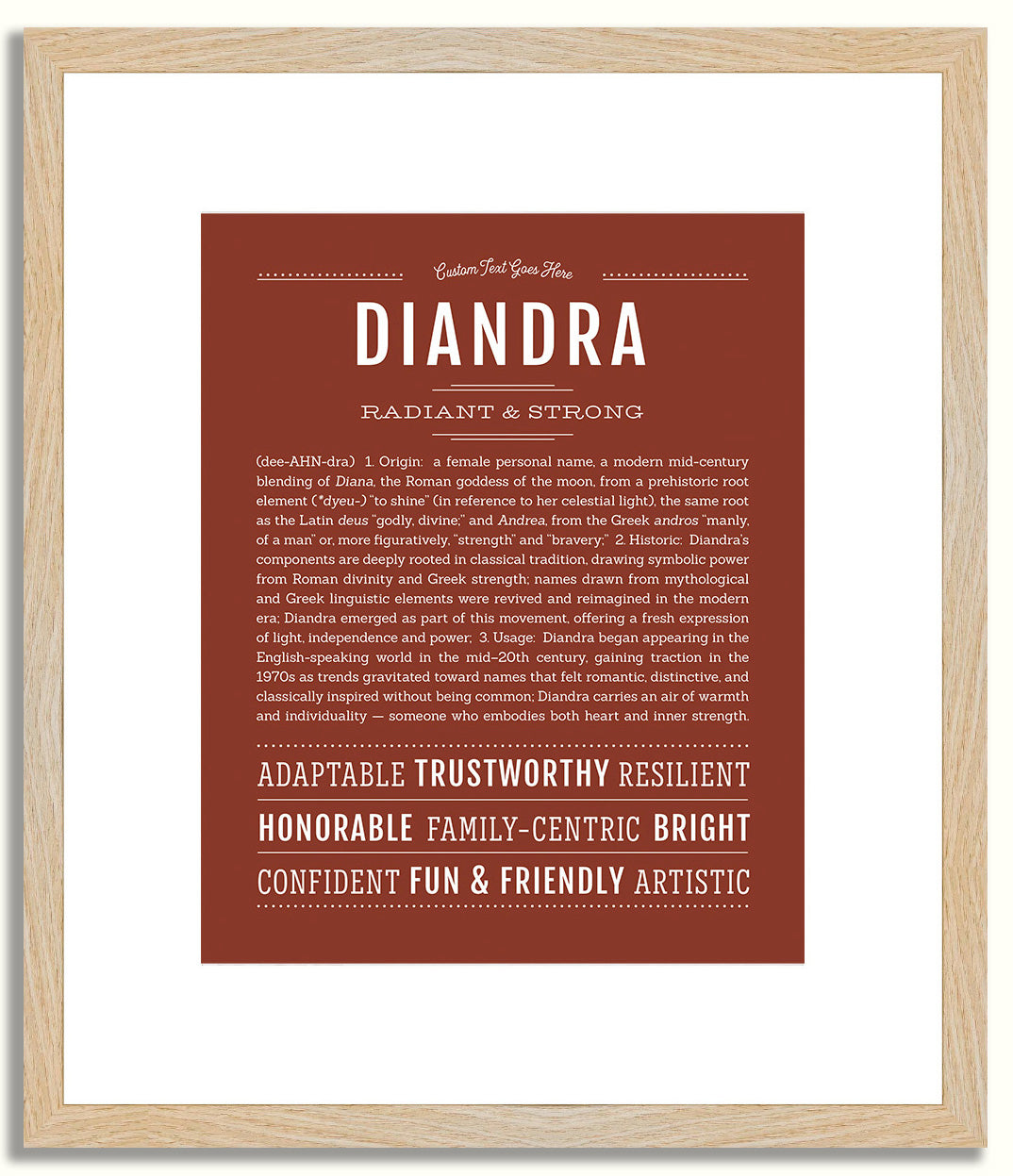 Diandra | Name Art Print