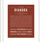 Diandra | Name Art Print