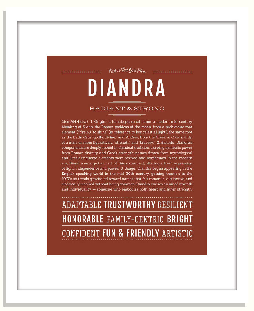 Diandra | Name Art Print