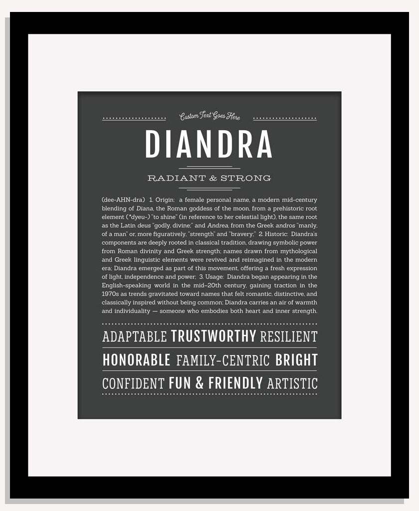 Diandra | Name Art Print
