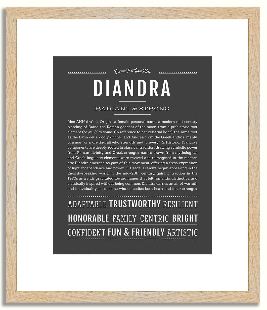 Diandra | Name Art Print