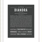 Diandra | Name Art Print