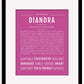 Diandra | Name Art Print