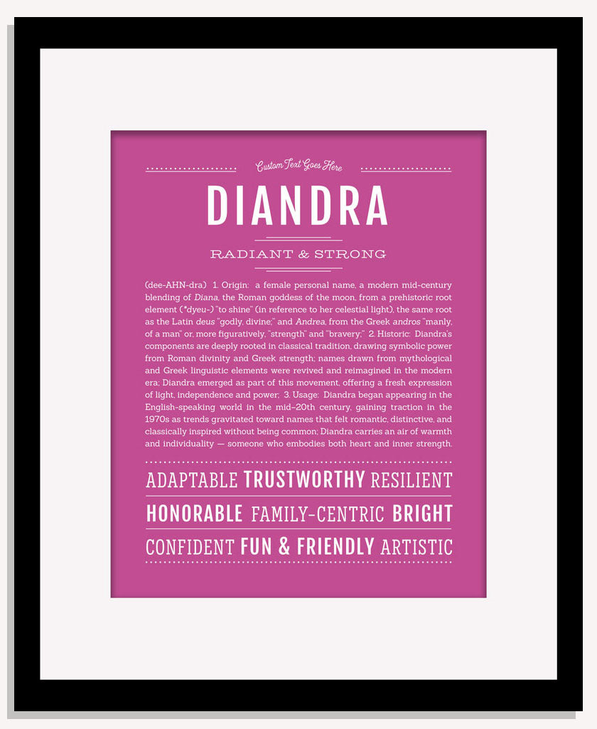 Diandra | Name Art Print