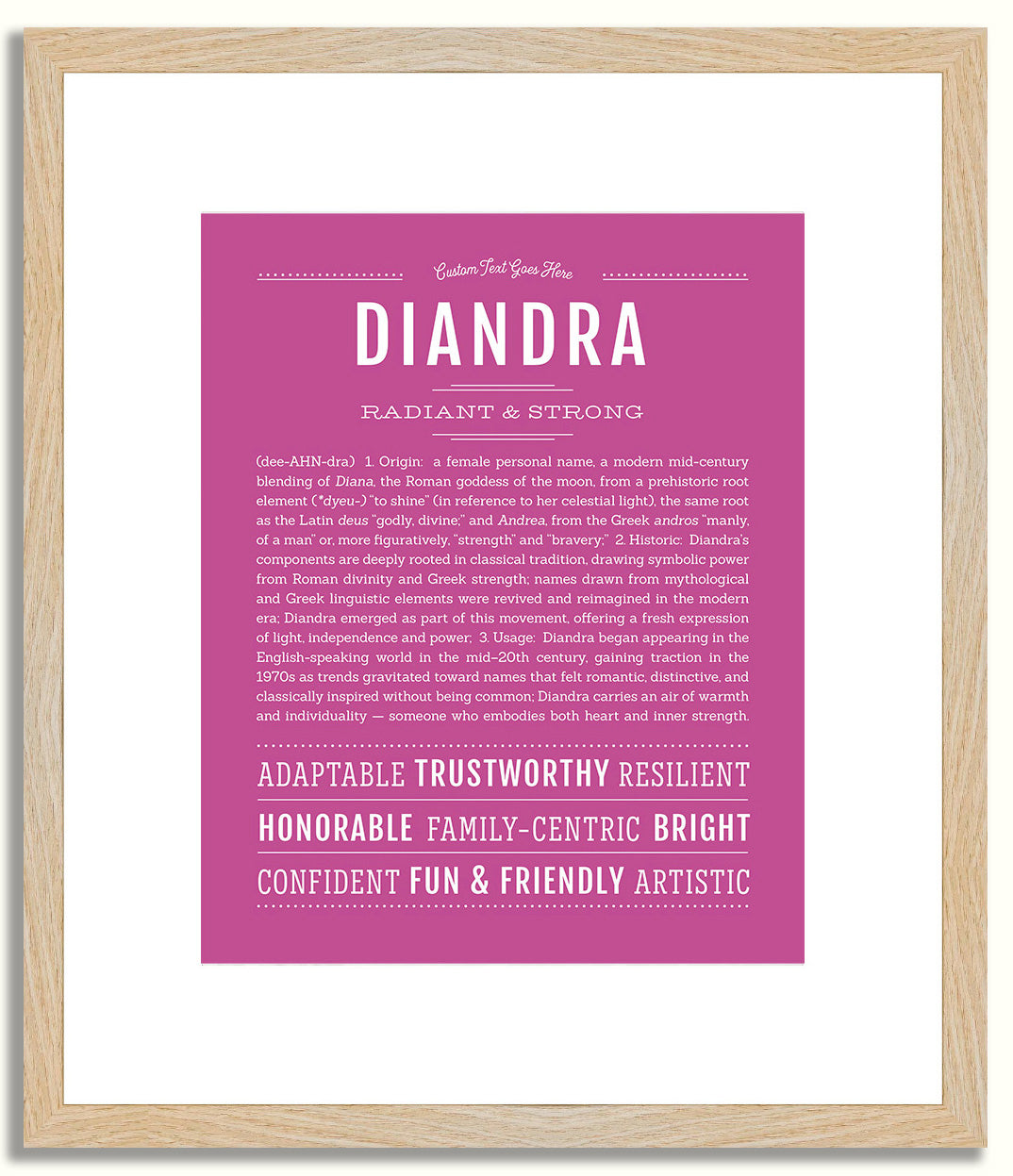Diandra | Name Art Print