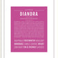 Diandra | Name Art Print