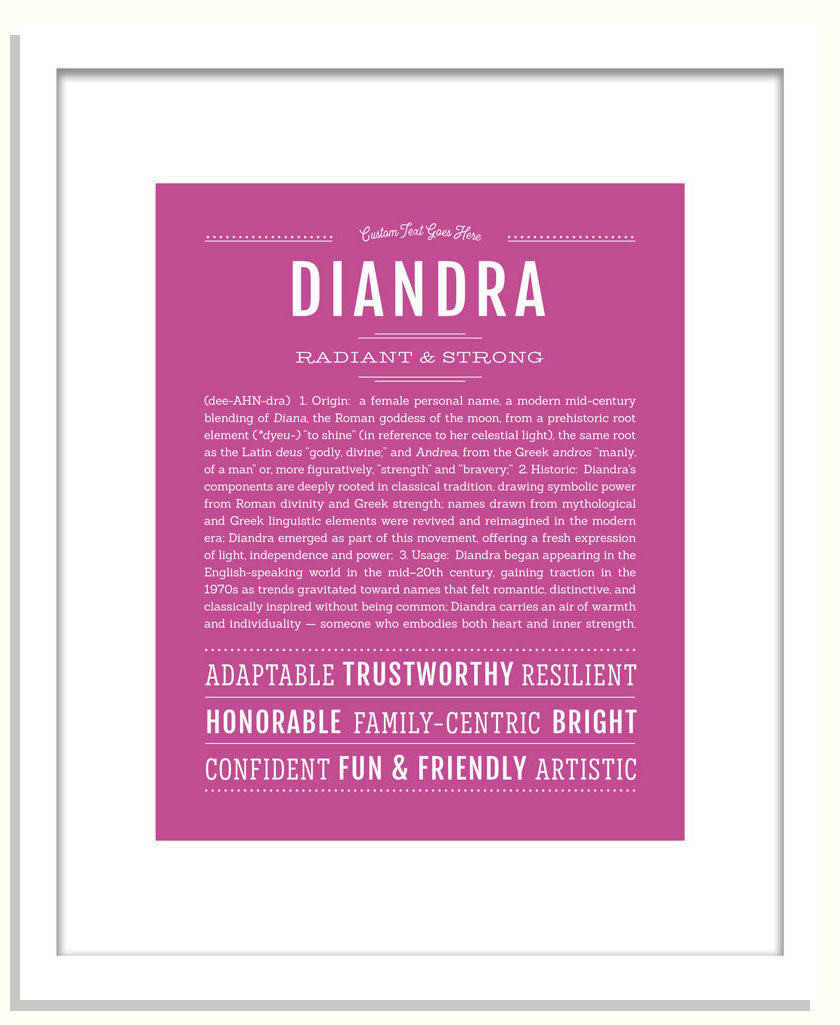 Diandra | Name Art Print