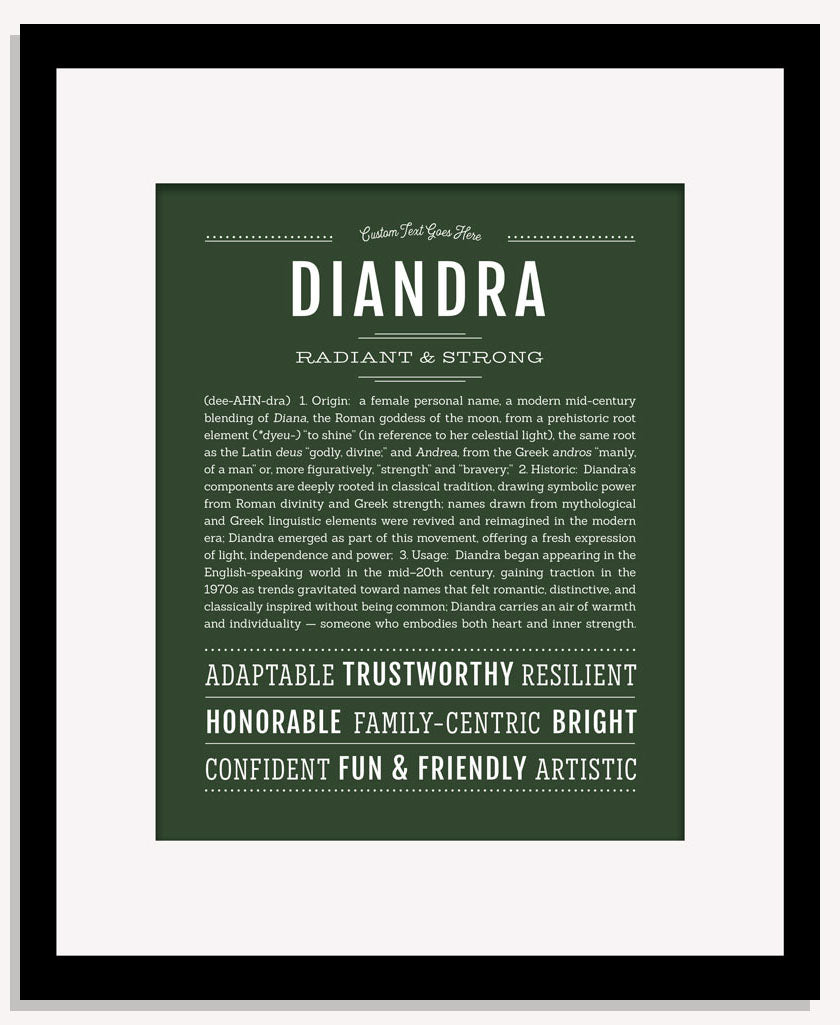 Diandra | Name Art Print