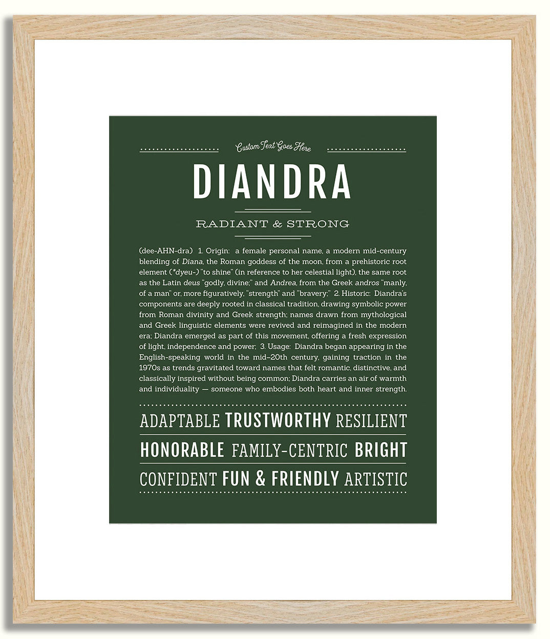 Diandra | Name Art Print