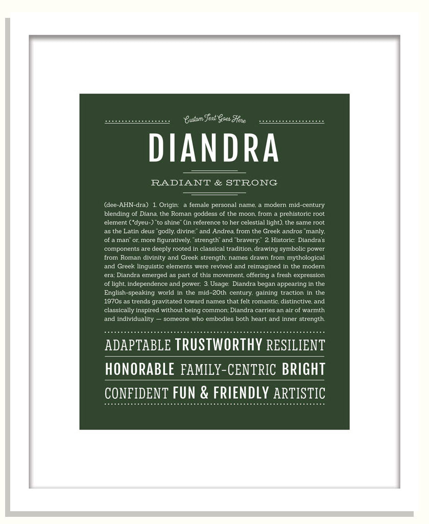 Diandra | Name Art Print