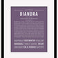 Diandra | Name Art Print