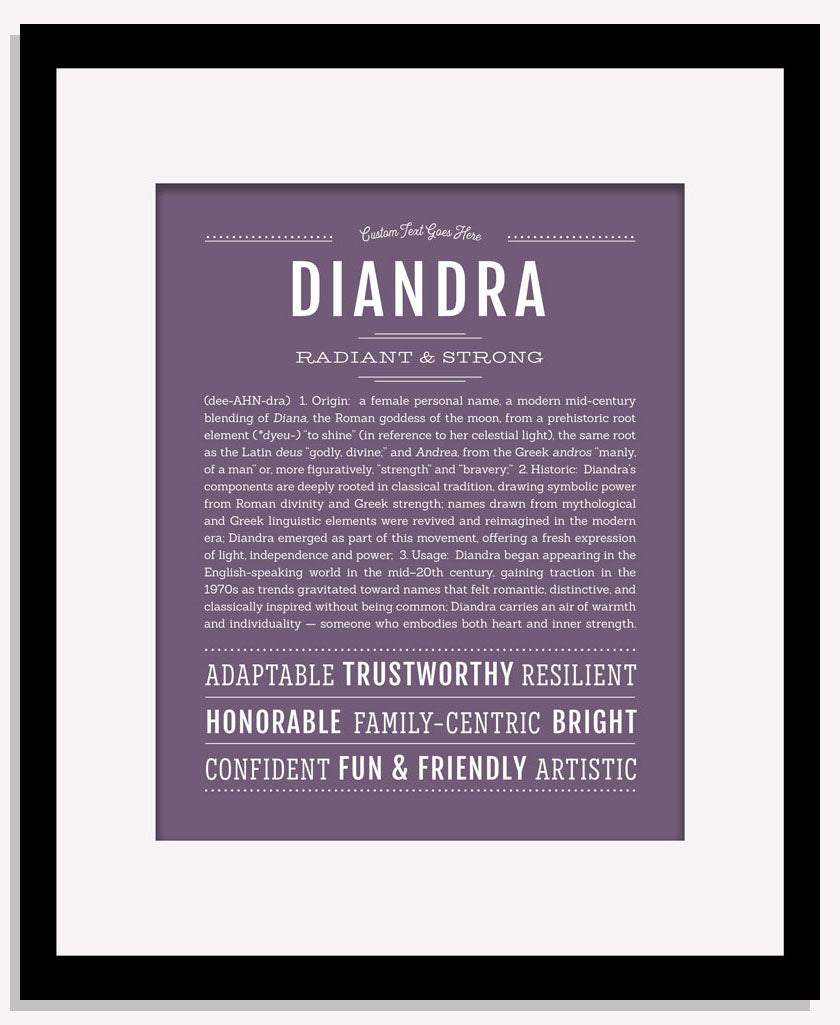 Diandra | Name Art Print