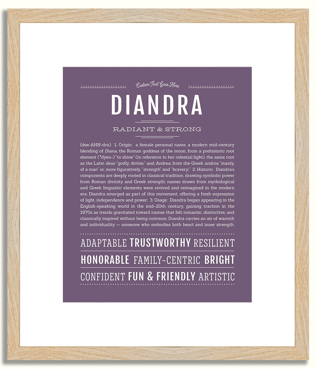 Diandra | Name Art Print