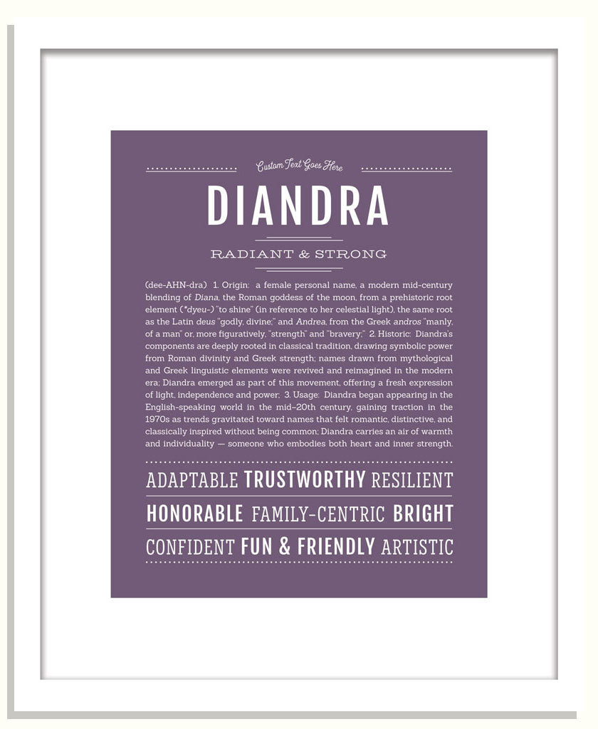 Diandra | Name Art Print