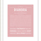 Diandra | Name Art Print