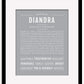 Diandra | Name Art Print
