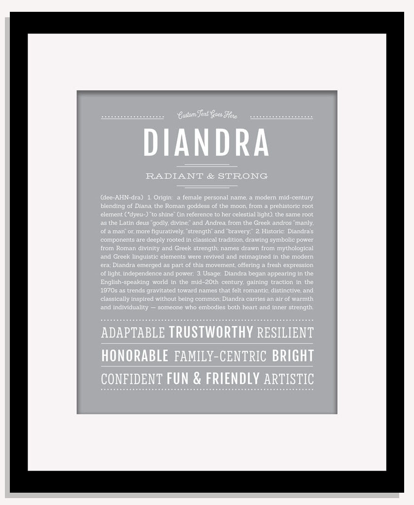 Diandra | Name Art Print