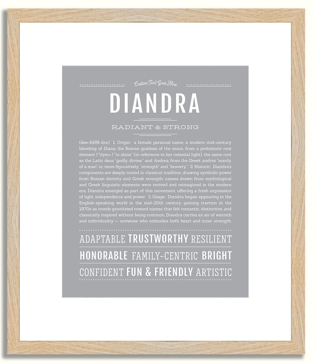 Diandra | Name Art Print