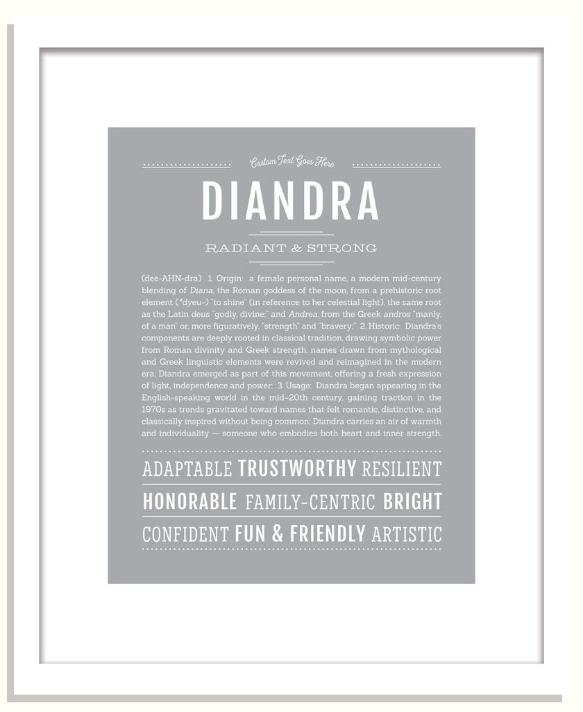 Diandra | Name Art Print