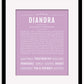 Diandra | Name Art Print