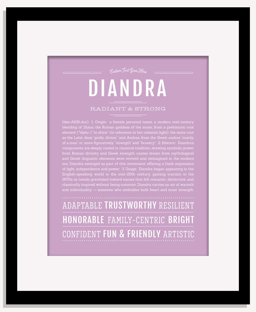 Diandra | Name Art Print