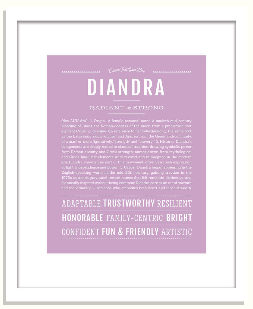 Diandra | Name Art Print