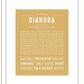 Diandra | Name Art Print