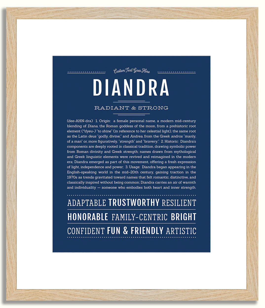 Diandra | Name Art Print