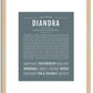 Diandra | Name Art Print