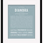 Diandra | Name Art Print