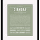 Diandra | Name Art Print