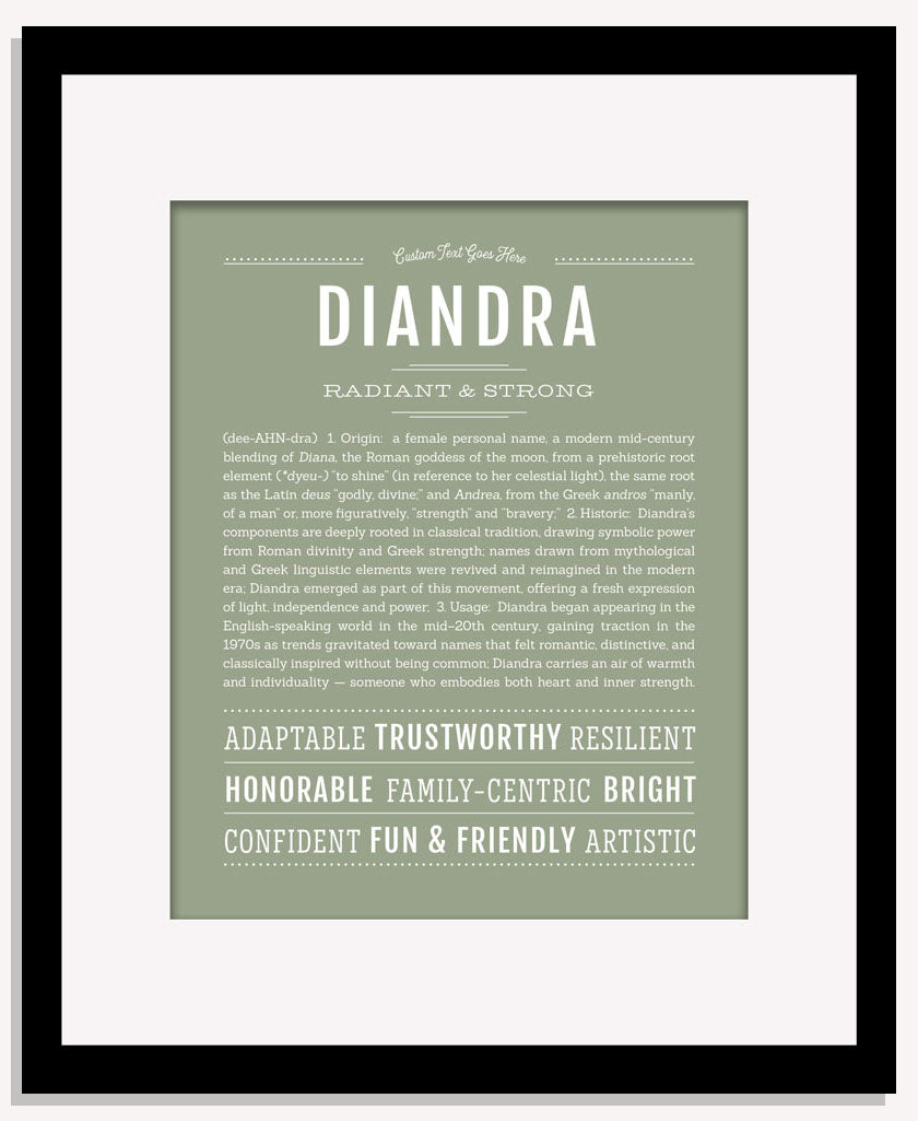 Diandra | Name Art Print
