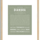 Diandra | Name Art Print