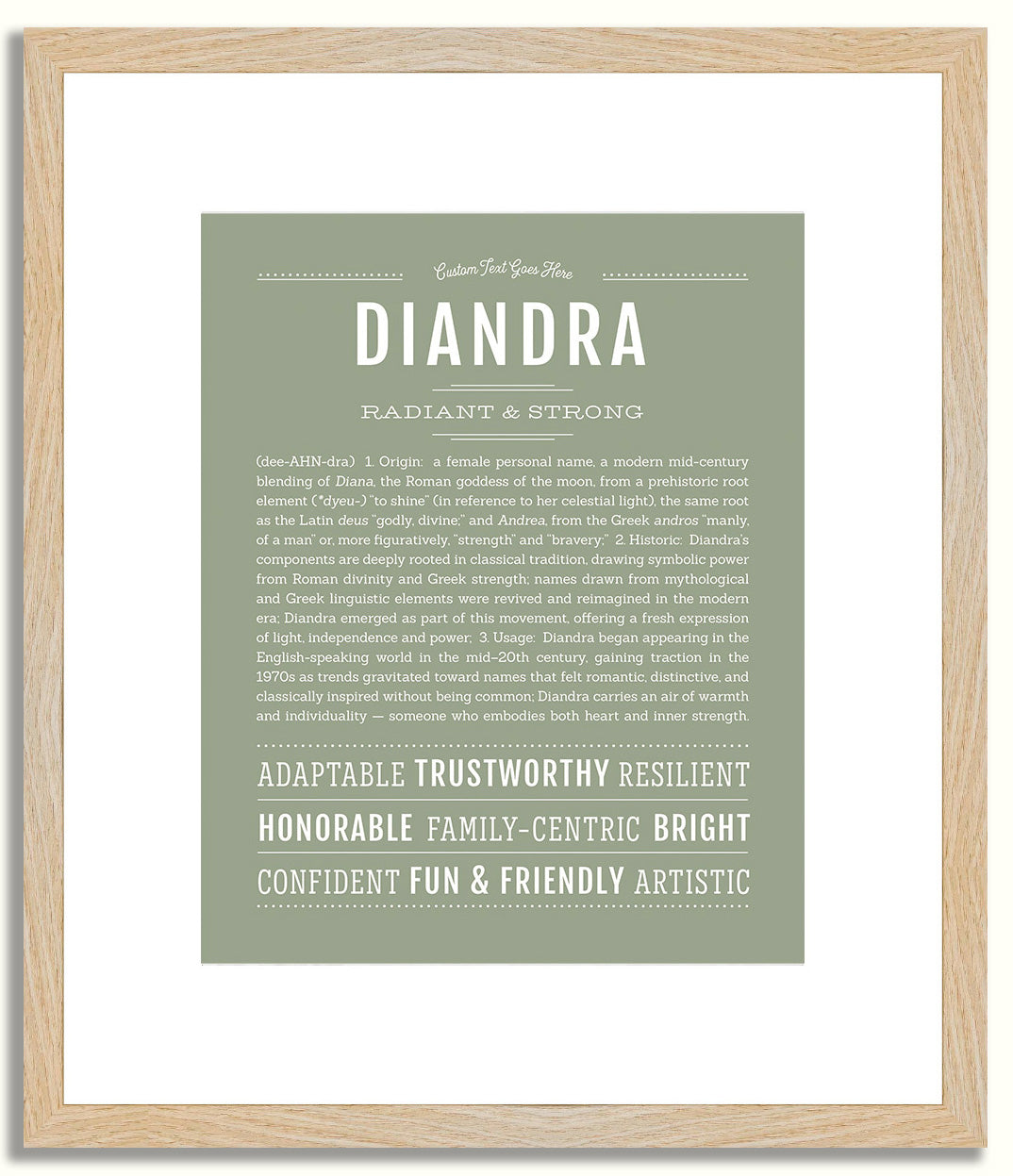 Diandra | Name Art Print