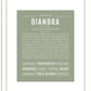 Diandra | Name Art Print